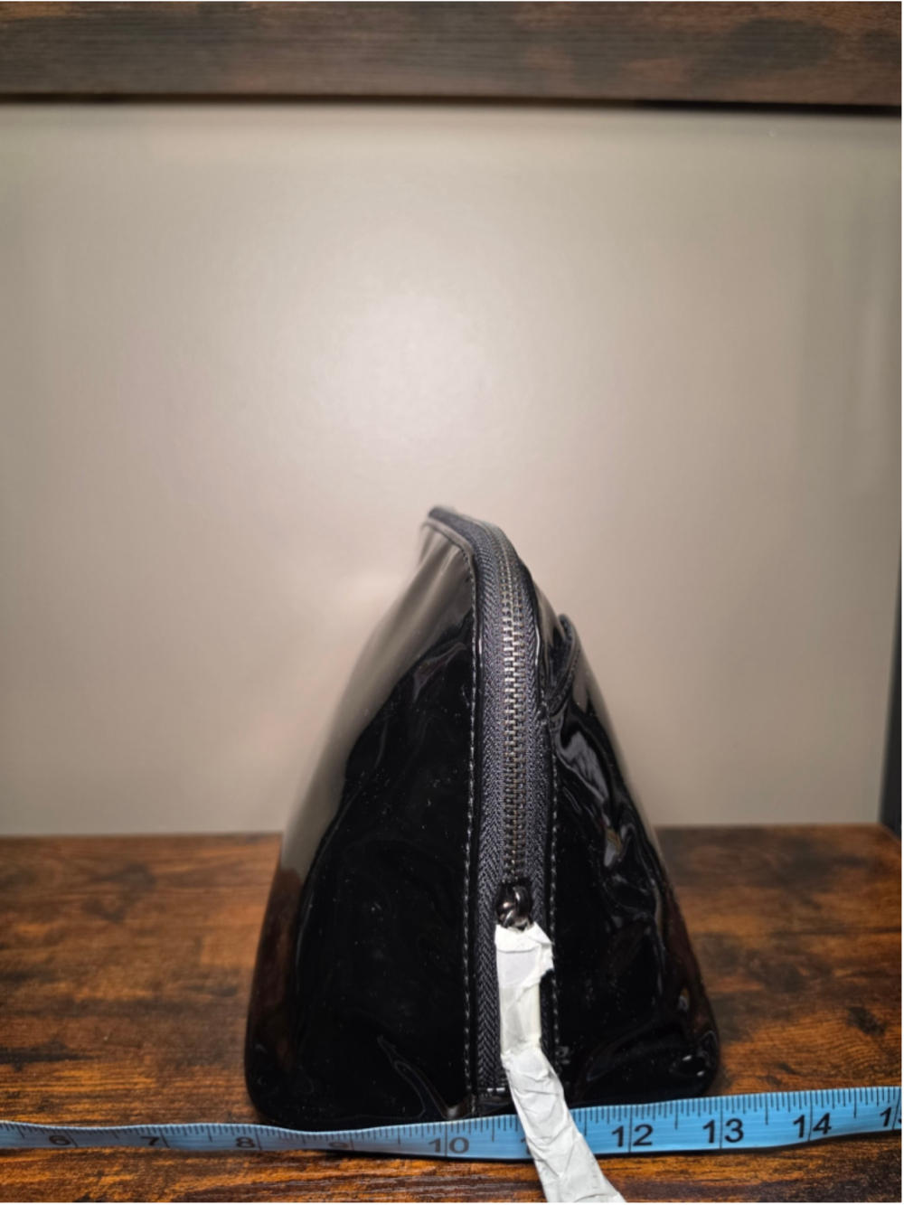 LOW START - VERSACE Black Patent Leather Clutch Bag - Picture 5 of 10